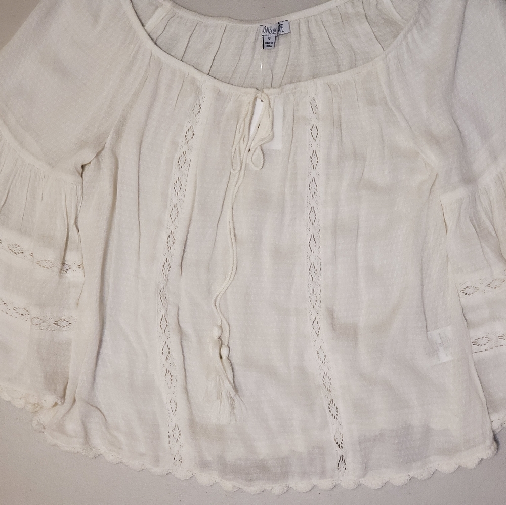 Urban Outfitters Bell Sleeve Peasant Blouse